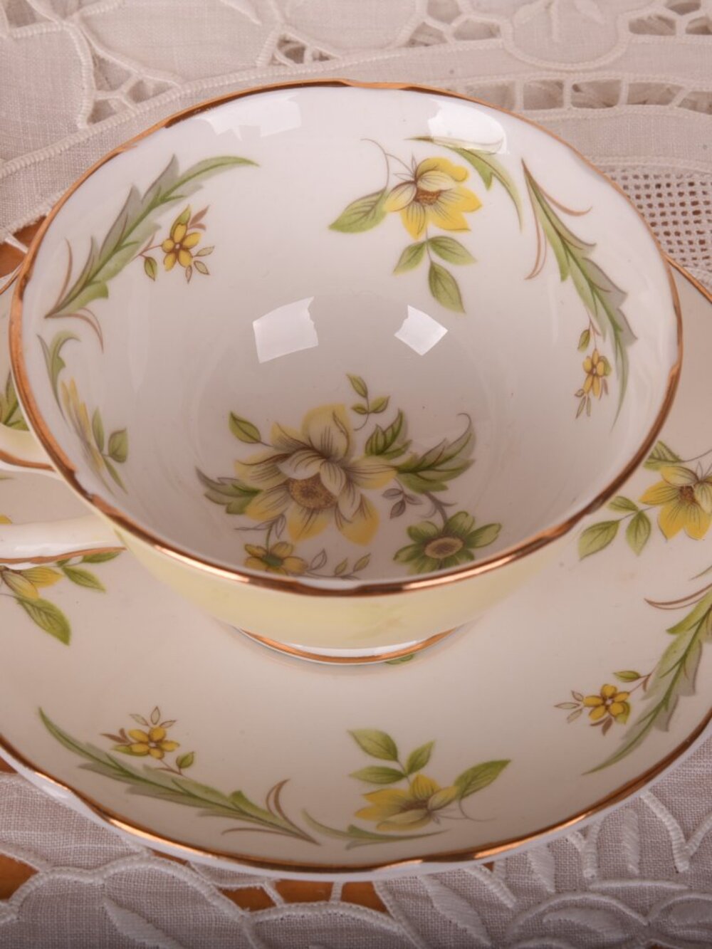 Vintage Royal Grafton "Evesham" Teacup and Saucer Set - Fine Bone China England